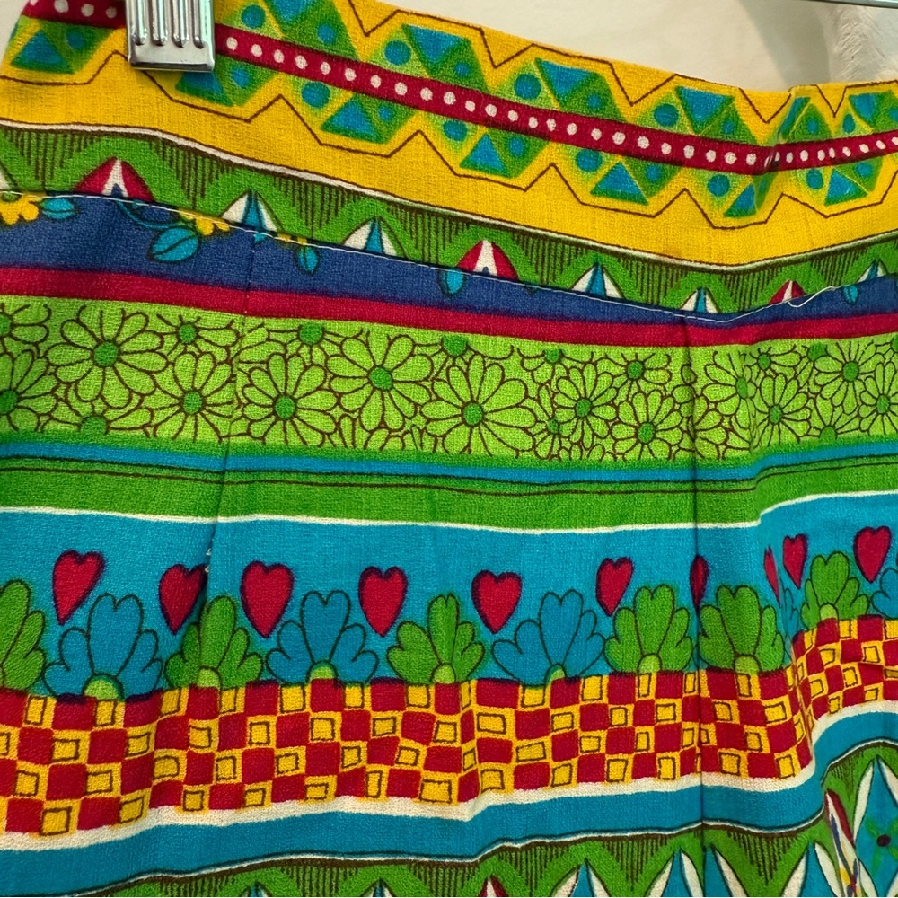 Vintage Patterned Wide-Leg Pants - Picture 4 of 5